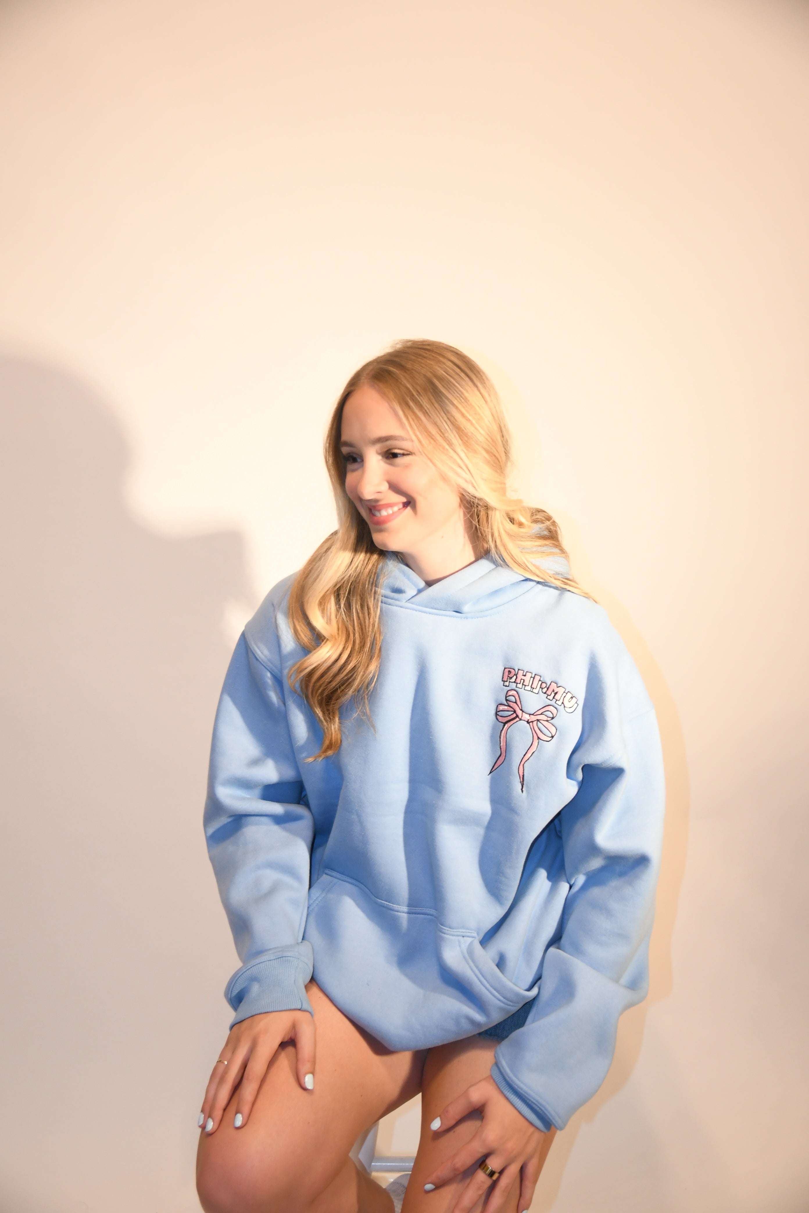 Blues and Bows Hoodie Phi Mu